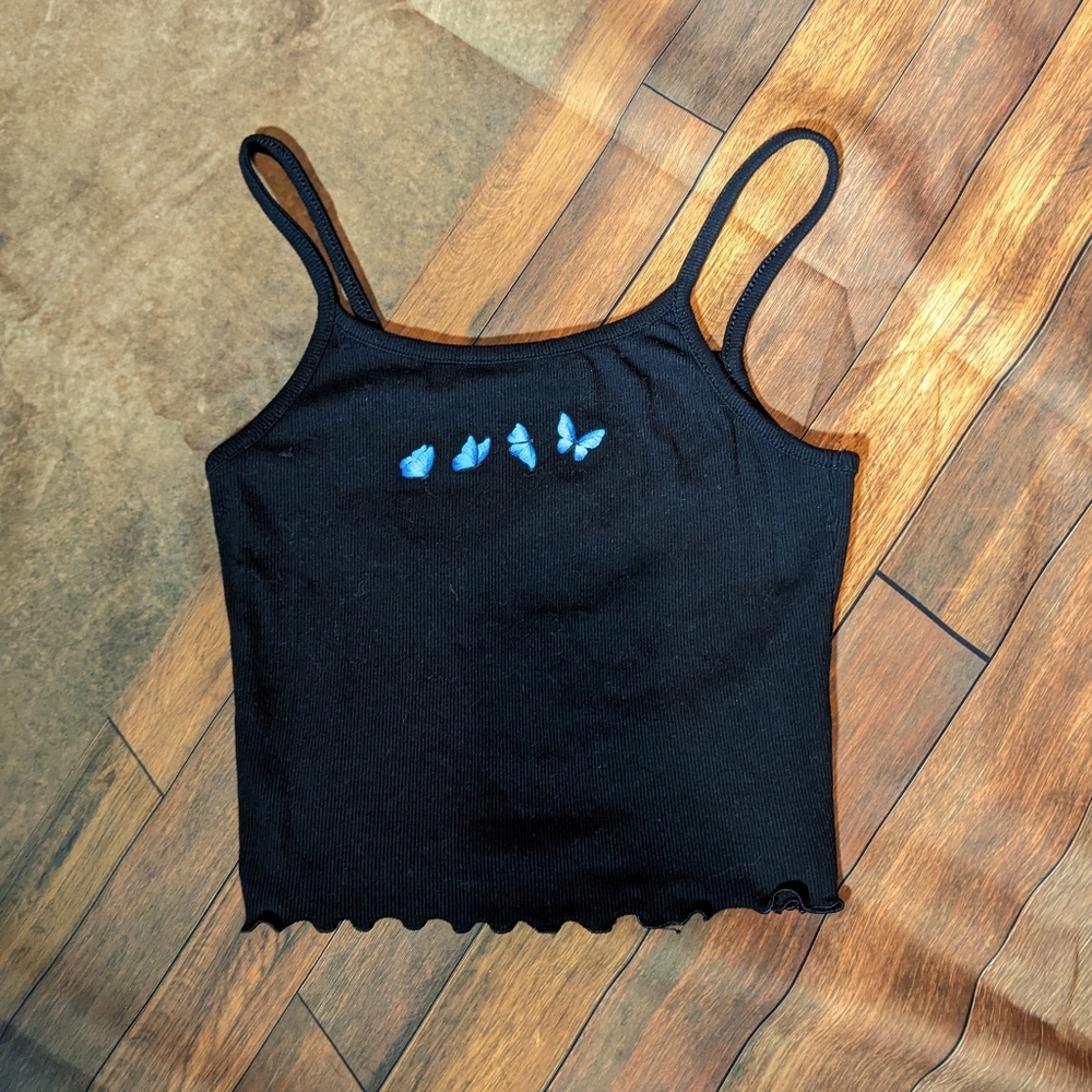 Y2K Butterfly Tank Crop Top